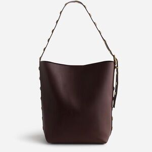 NWT Madewell The Essential Bucket Tote - chocolate raisin / dome stud